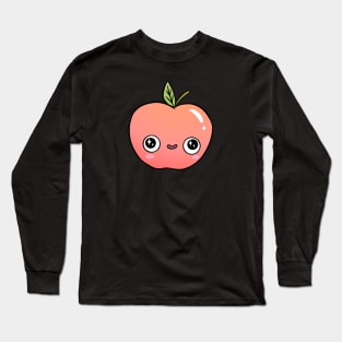 Cute funny apple illustration Long Sleeve T-Shirt